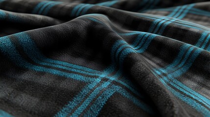 Fototapeta premium Elegant Grey Plaid Pattern with High-Quality Photorealistic Detail
