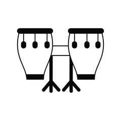 Conga glyph icon with white background vector stock illustration