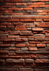 Fototapeta premium lively brick texture bathed natural light creating inviting warm atmosphere, color, vibrant, warmth, surface, pattern, aesthetic, design, appearance