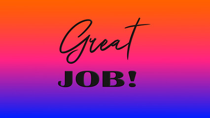 great job colorful background business