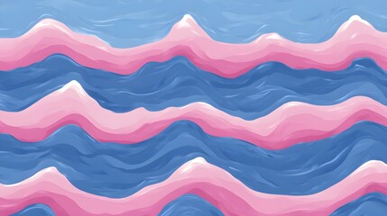 Calming Seamless Pink Wave Pattern in High Resolution and Detail