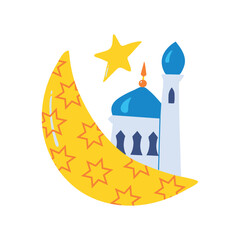 Eid mubarak icon clipart avatar logotype isolated illustration