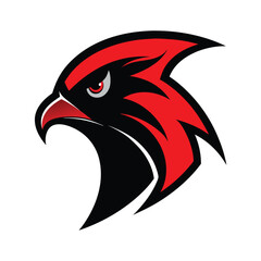 Ababil bird logo type face vector art illustration