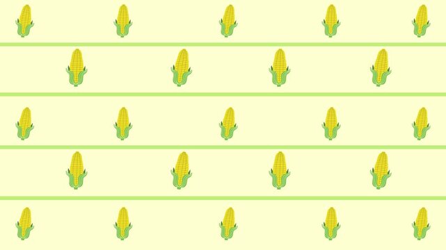 corn seamless pattern  animation. fun animation, background animation