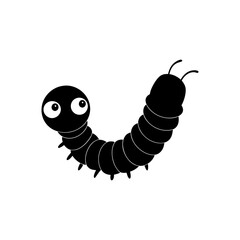 Millipede cartoon vector silhouette