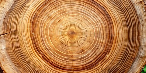 Fototapeta premium A cross-section of a tree trunk revealing multiple layers of rings, wooden logs, dendrochronology