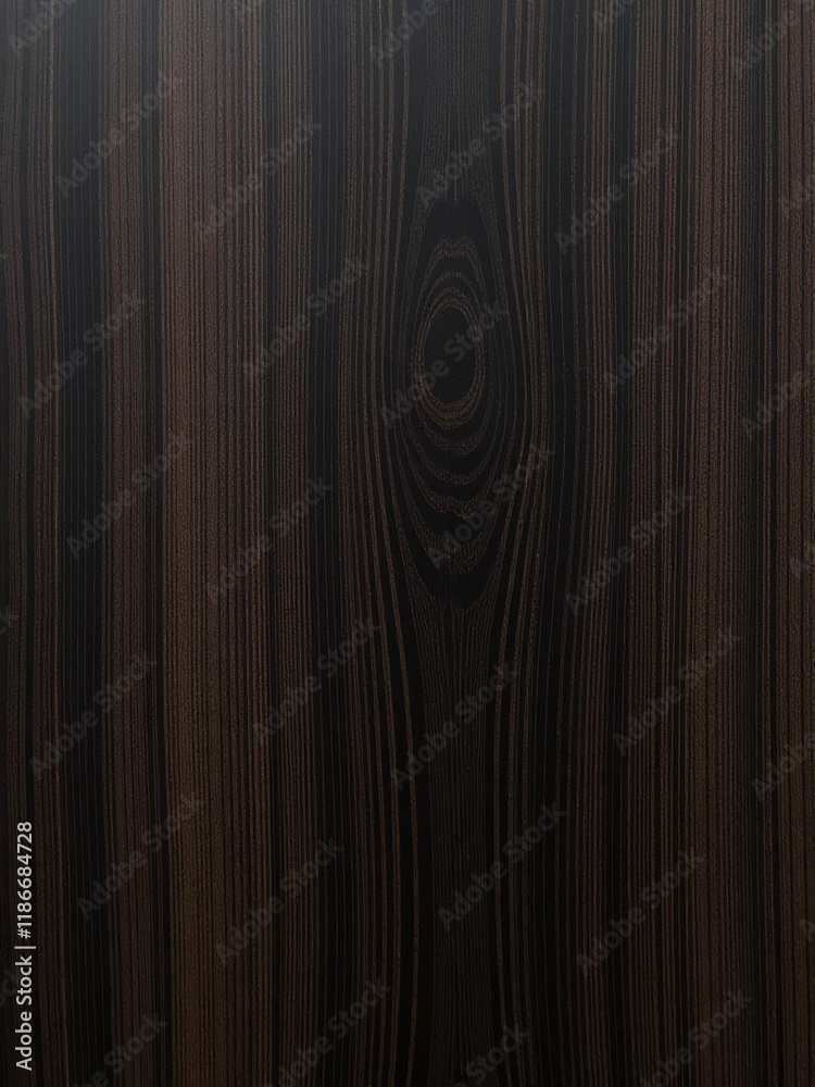 Aufkleber exotic black ebony wood veneer features a dense texture with subtle grain patterns and rich dark bro