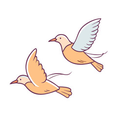 birds flying vector icon, earth day vector illustration - simple illustration of birds flying perfect for logos, and earth day-themed designs.