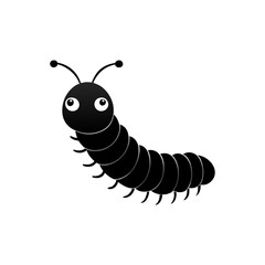 Millipede cartoon vector silhouette