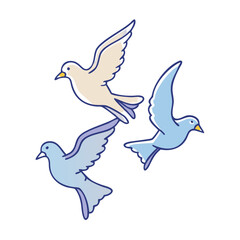birds flying vector icon, earth day vector illustration - simple illustration of birds flying perfect for logos, and earth day-themed designs.