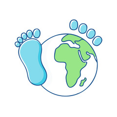 ecological footprint vector icon, earth day vector illustration - simple illustration of ecological footprint perfect for logos, and earth day-themed designs.