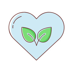 ecology heart icon vector icon, earth day vector illustration - simple illustration of ecology heart icon perfect for logos, and earth day-themed designs.