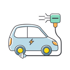electric car vector icon, earth day vector illustration - simple illustration of electric car perfect for logos, and earth day-themed designs.