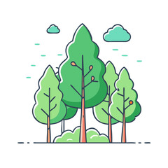 Fototapeta premium forest vector icon, earth day vector illustration - simple illustration of forest perfect for logos, and earth day-themed designs.