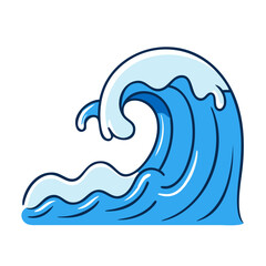 ocean wave vector icon, earth day vector illustration - simple illustration of ocean wave perfect for logos, and earth day-themed designs.