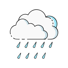 rain cloud vector icon, earth day vector illustration - simple illustration of rain cloud perfect for logos, and earth day-themed designs.