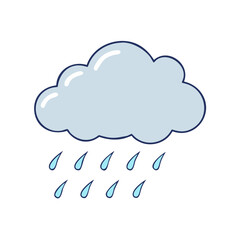 rain cloud vector icon, earth day vector illustration - simple illustration of rain cloud perfect for logos, and earth day-themed designs.