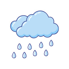 rain cloud vector icon, earth day vector illustration - simple illustration of rain cloud perfect for logos, and earth day-themed designs.