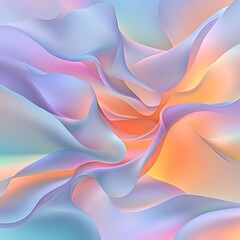 Obraz premium Undulating iridescent jewel toned abstract digital artwork with shimmering prismatic minimalist modernist aesthetic Fluid dynamic