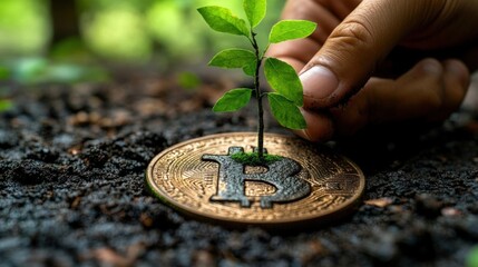 Bitcoin Plant Growth: A Symbol of Financial Investment and Sustainable Growth