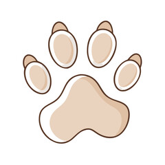 animal footprint vector icon, earth day vector illustration - simple illustration of animal footprint perfect for logos, and earth day-themed designs.