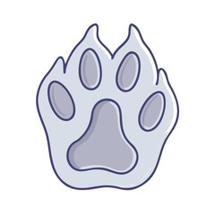 animal footprint vector icon, earth day vector illustration - simple illustration of animal footprint perfect for logos, and earth day-themed designs.