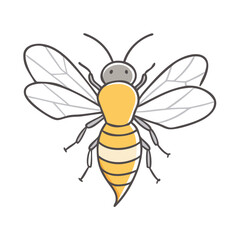 bee vector icon, earth day vector illustration - simple illustration of bee perfect for logos, and earth day-themed designs.