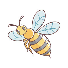 bee vector icon, earth day vector illustration - simple illustration of bee perfect for logos, and earth day-themed designs.