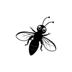 Firefly cartoon vector silhouette