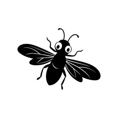 Firefly cartoon vector silhouette