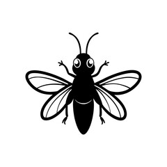 Firefly cartoon vector silhouette