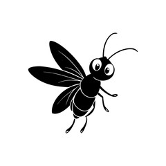 Firefly cartoon vector silhouette