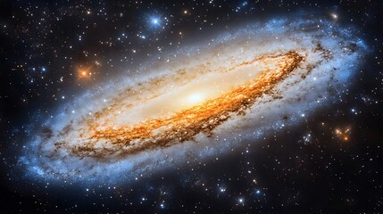 Serene Starry Sky with Infinite Blue Hues and Photorealistic Detail