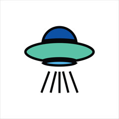ufo vector icon line template