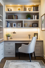 Fototapeta premium minimalist L-shaped desk space 