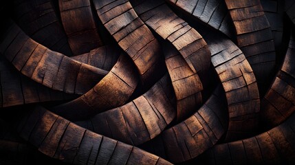 Rustic Mosaic Pattern with Shades of Deep Brown and Black Hues