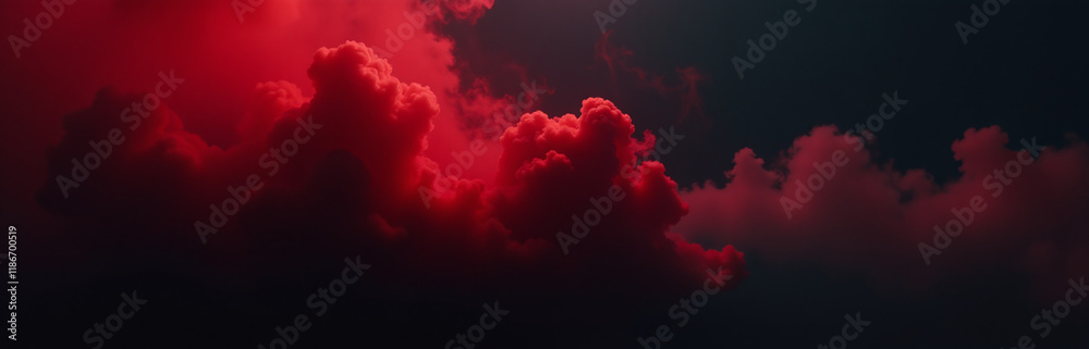 Poster Dark Red And Smoky Hues Dominate A Black Background In This Abstract Composition With Subtle Gradations Of Light. 00001