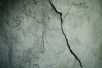 Obraz premium A close-up view of a crack in a worn-out wall, ideal for use as a background element or to represent damage and decay
