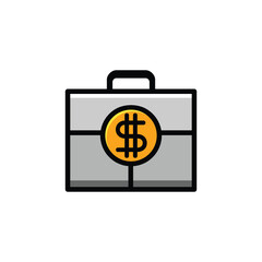 bag with dollar symbol vector illustration design