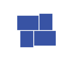 Photo collage frame, 4 photo frame, vector photo frame