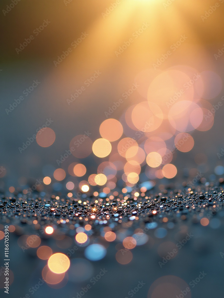 Leinwandbilder Create A Soft Focus Effect By Layering Glitter And Bokeh Elements Over A Subtle Abstract Background Of Natural Sunlight. 00003