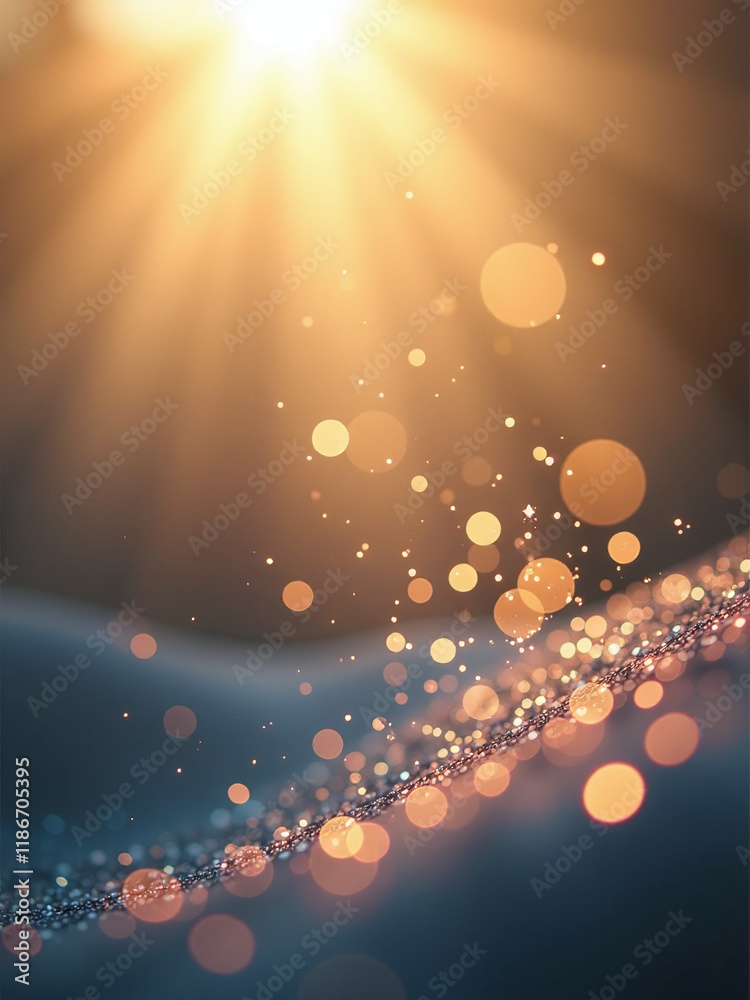 Aufkleber Create A Soft Focus Effect By Layering Glitter And Bokeh Elements Over A Subtle Abstract Background Of Natural Sunlight. 00001