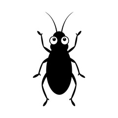 Beetle cartoon vector silhouette