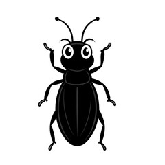 Beetle cartoon vector silhouette