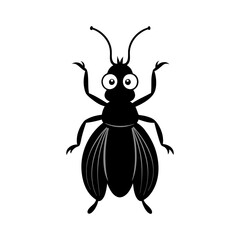Beetle cartoon vector silhouette