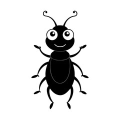 Beetle cartoon vector silhouette