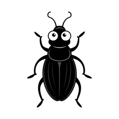 Beetle cartoon vector silhouette
