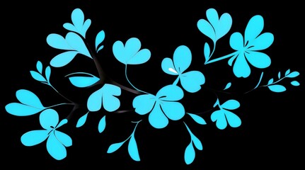 High Detailed Vibrant Floral Design with Botanical Elements for Creative Projects