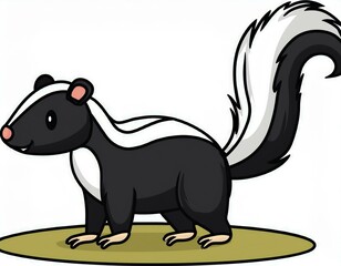 Fototapeta premium Skunk animal cartoon icon. Generated image