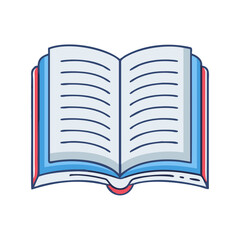 book with open pages vector icon, book day vector illustration - simple illustration of book with open pages perfect for logos, and book day-themed designs.